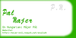 pal majer business card