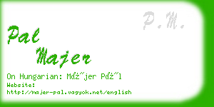 pal majer business card